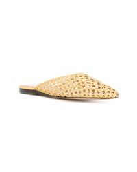 Женские желтые кожаные лоферы от Michel Vivien