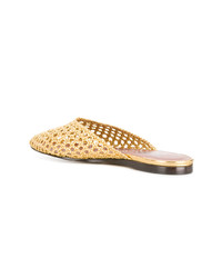 Женские желтые кожаные лоферы от Michel Vivien