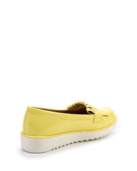 Женские желтые кожаные лоферы от Sweet Shoes