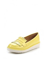 Женские желтые кожаные лоферы от Sweet Shoes