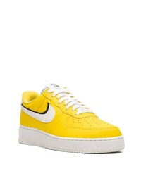 Мужские желтые кожаные низкие кеды от Nike