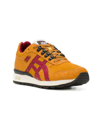 Мужские желтые кожаные низкие кеды от Asics