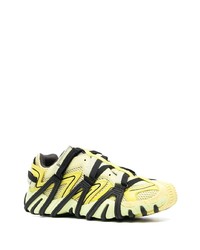 Мужские желтые кожаные низкие кеды от Diesel