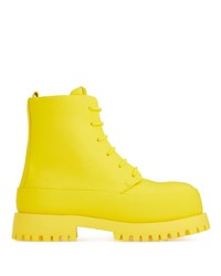 Мужские желтые кожаные повседневные ботинки от Ferragamo