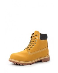Мужские желтые кожаные рабочие ботинки от Montefiori