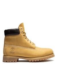 Мужские желтые кожаные рабочие ботинки от Timberland