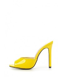 Желтые кожаные сабо от Sergio Todzi