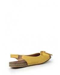 Желтые кожаные сандалии на плоской подошве от NexPero