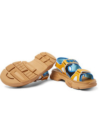 Мужские желтые кожаные сандалии от Gucci