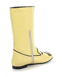 Желтые кожаные сапоги от Grand Style