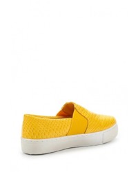 Женские желтые кожаные слипоны от Catherine