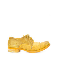 Желтые кожаные туфли дерби от A Diciannoveventitre