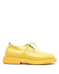 Желтые кожаные туфли дерби от Marsèll