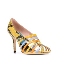 Желтые кожаные туфли с вырезом от Emilio Pucci