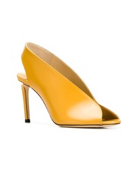 Желтые кожаные туфли с вырезом от Jimmy Choo