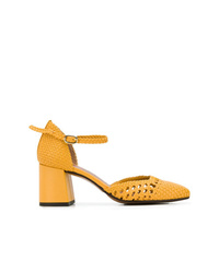 Желтые кожаные туфли с вырезом от Souliers Martinez