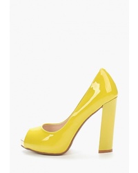 Желтые кожаные туфли от Chezoliny