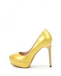 Желтые кожаные туфли от Elsi