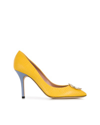 Желтые кожаные туфли от Emilio Pucci