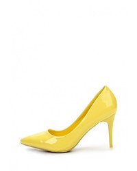 Желтые кожаные туфли от Exquily