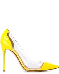 Желтые кожаные туфли от Gianvito Rossi