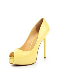 Желтые кожаные туфли от Vitacci