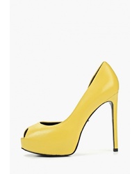 Желтые кожаные туфли от Vitacci