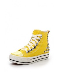 Желтые кроссовки на танкетке от Sweet Shoes