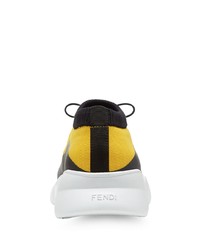 Мужские желтые кроссовки от Fendi