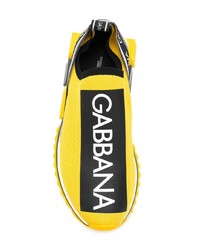 Мужские желтые кроссовки от Dolce & Gabbana