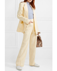 Женские желтые льняные классические брюки от Acne Studios