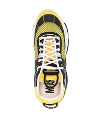 Мужские желтые низкие кеды от Moschino