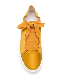 Женские желтые низкие кеды от Lanvin