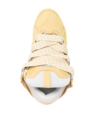 Мужские желтые низкие кеды от Lanvin