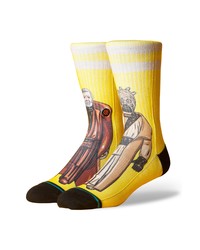 Желтые носки с принтом