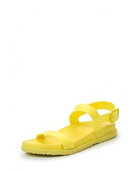 Желтые сандалии на плоской подошве от United Colors of Benetton