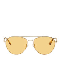 Мужские желтые солнцезащитные очки от McQ Alexander McQueen