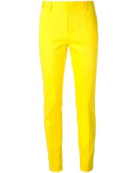 Желтые узкие брюки от Dsquared2