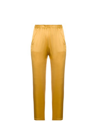 Желтые узкие брюки от Forte Forte