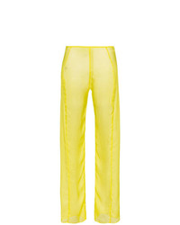 Желтые шелковые широкие брюки от Supriya Lele