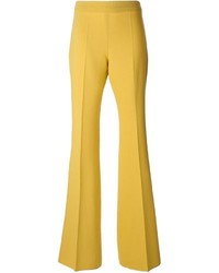 Желтые шерстяные широкие брюки от Giambattista Valli