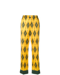 Желтые широкие брюки с принтом от F.R.S For Restless Sleepers