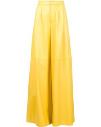 Желтые широкие брюки от ADAM by Adam Lippes