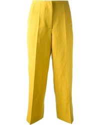Желтые широкие брюки от Cédric Charlier