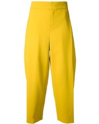 Желтые широкие брюки от Chloé
