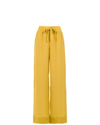 Желтые широкие брюки от Egrey