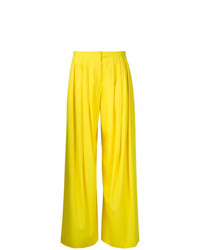 Желтые широкие брюки от Jil Sander Vintage