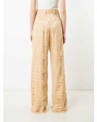 Желтые широкие брюки от Ryan Roche