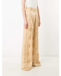 Желтые широкие брюки от Ryan Roche