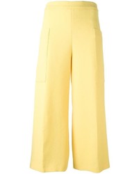 Желтые широкие брюки от MSGM